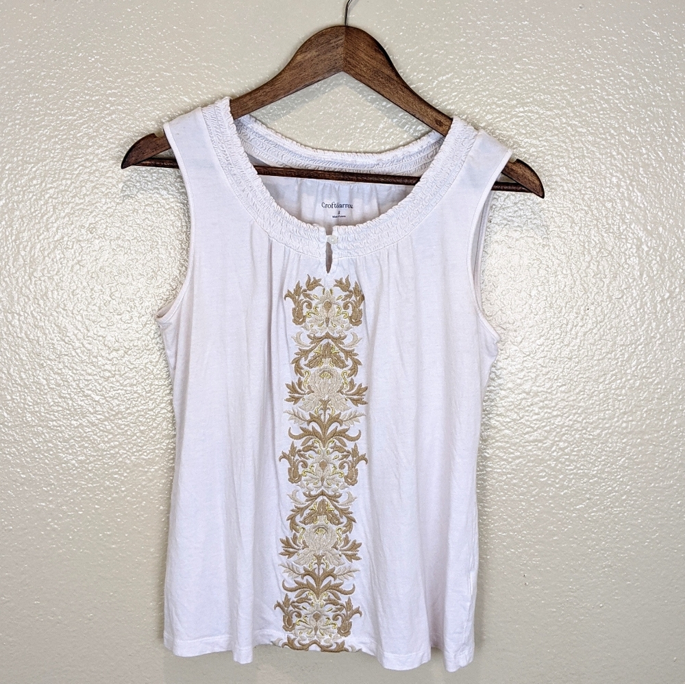Croft & Barrow Embroidered Tank/Blouse